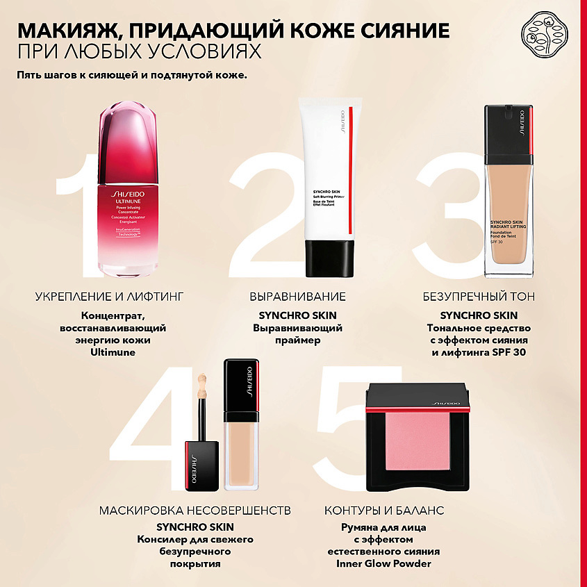 Shiseidotonalnoe on -sreDSTWO -s -эpektom si -y -yliphynga synchro кожи, № 150 кружево, 30 мл.